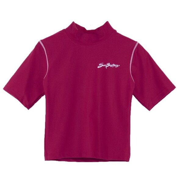 Girls Sun Busters S/S UV Swim Shirt Rashguard Cranberry (UPF50+) 4-5 years - Picture 1 of 1